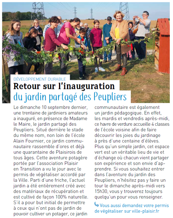 Inauguration Jardin Partagé